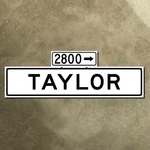 San Francisco California 2800 Taylor Street Blade 1965 Road Sign 36X12. Fixed Price $160.65.