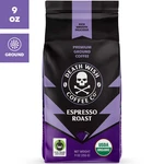 Death Wish Coffee, Organic And Fair Trade, Espresso Roast, Ground 9OZ. Fixed Price $8.00.