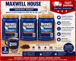 3PACK Maxwell House Original Roast Medium Ground Coffee 43.1OZ. Fixed Price $70.88.