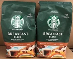 Starbucks Breakfast Blend Ground Coffee 2 Large Packages Medium Roast. Fixed Price $28.00.