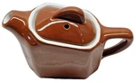 Hall Pottery Single Serve Brown Glaze Lidded Coffee Tea Made Usa. Fixed Price $19.99.
