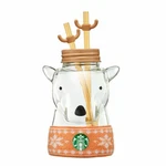 Starbucks Korea 2020 Holiday Rudolph Glass Cold Cup 500ML / Christmas Edition. Fixed Price $55.79.