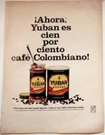 Yuban Coffee Magazine Ad 1960S Colombian General Foods. Fixed Price $14.25.