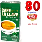 Cafe Llave Nespresso Coffee Capsules, Intensity 11 (10,20,40,60,80 ). Fixed Price $74.45.