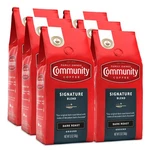 (6 Pack) Community Coffee Signature Blend Premium Ground, Dark Roast, 12 Oz Bag. Fixed Price $51.15.