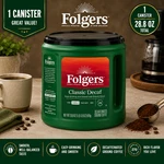 Folgers Decaffeinated Classic Roast Ground Coffee, 28.8 Oz.. Fixed Price $40.95.