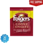 Folgers Coffee Singles Classic Roast Bags, 38 Count. Fixed Price $18.16.