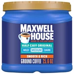 Half Caff Original Medium Roast Ground Coffee, 25.6 Oz Canister. Fixed Price $22.35.