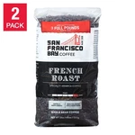 San Francisco French Roast Whole Bean Coffee 3 Lb, 2-PACK Dark. Fixed Price $57.95.