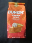 Dunkin' Donuts Pumpkin Spice Ground Coffee 11 Oz. Fixed Price $13.95.
