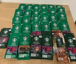 Empty 31 Starbucks Brand Coffee Bags Collectible Advertising Craft Art Supplies. Fixed Price $25.00.