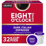 Eight O'clock Coffee Dark Italian Roast Cup Pods 32 Count Kosher Free Shipping. Fixed Price $25.23.