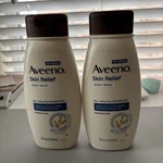 Lot (2) Aveeno Relief Oat Body Wash, Fragrance Free, Sensitive Skin, 18OZ. Fixed Price $54.00.