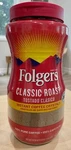 Pack, Folgers Classic Roast Instant Coffee Crystals 16 Oz, 100% Pure. Fixed Price $18.00.