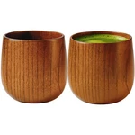Pack Wooden Water Coffee Mug Japanese Zen Style Oz S-4079X2. Fixed Price $13.95.