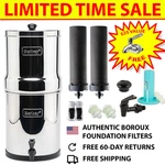 Crown Berkey 6 Gal Gravity Water W/ 2 Boroux Foundation Black Filters. Fixed Price $278.99.