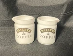 Baileys Irish 2 White Shot Glass With Lip - Creamer Pourer. Fixed Price $10.99.