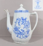 Tuppack China Blau Coffee Pot 10 1/4" Including Lid Holds 5 Cups. Fixed Price $55.99.