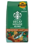 Starbucks Decaf House Blend Ground Coffee Medium Roast, 100% Arabica, 12 Oz. Fixed Price $16.33.