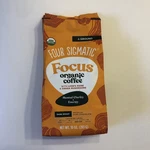 Four Sigmatic Focus Dark Roast Organic Coffee With Lions Mane & Chaga 10OZ 283G. Fixed Price $10.99.