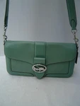 Authentic Coach Green Leather Georgie Shoulder Bag #5493 Euc. Fixed Price $99.99.
