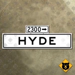 San Francisco California Hyde Street Road Sign 2300 Block 1965 21X7. Fixed Price $101.15.