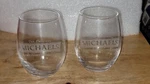 Lot 2 The Original Michaels Crafted Irish Cream Liqueur Cocktail Etched Glass. Fixed Price $10.99.