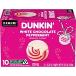 Dunkin' White Chocolate Peppermint Artificially Flavored Coffee, Keurig 10 Ct. Fixed Price $23.99.