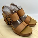 Kork Ease Dark Honey Carlos Block Heel Sandal Shoe Sz 10 M (S1440). Fixed Price $69.99.