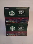 Starbucks French Roast, Dark Coffee, K-cups, Best By: 12/25 10/26. Fixed Price $22.99.
