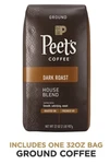 Peet's Coffee Ground Dark Roast, House Blend 32 Oz. Fixed Price $33.90.