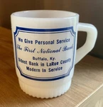 Buffalo Fire King First National Bank Kentucky Coffee Mug Larue County. Fixed Price $17.50.