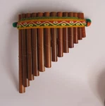 Pan Pipes Antara Flute Beginners Level Nice Sound 13 From Peru 6 1/4"W. Fixed Price $15.99.