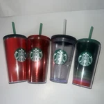 Lot Of (4) Assorted Starbucks 16OZ Tumblers (preowned). Fixed Price $19.99.