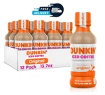 Dunkin' Original Iced Bottled Coffee Drink, 13.7 Fl Oz, 12 Bottles. Fixed Price $40.99.