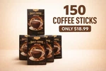 150 Instant Coffee Sticks Bulk (5 Boxes 30) Daily Singles Travel Office. Fixed Price $18.99.