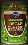 Kroger Medium Roast Decaf Classic Ground Coffee 11.5 Oz (pack 2). Fixed Price $42.10.