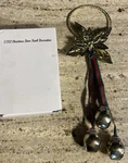 Christmas Jingle Door Knob Hanger Holly & Berries Red, Green W/gold Bells. Fixed Price $11.95.
