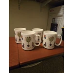 Set 4 Twelve Days Christmas Coffee Mugs Holiday White Ceramic Tea Cups. Fixed Price $60.00.