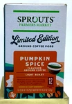 Sprouts Pumkin Spice Coffee 12 Pods Light Roast Limited Edition. Fixed Price $15.00.