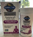 30CT Garden Of Life Dr Formulated Probiotics Feminine Ph Daily Care Caps 4/2026. Fixed Price $16.97.