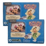 Kauai Coffee Single Serve Vanilla Macadamia Nut, Arabica Keurig, 20 Pods. Fixed Price $33.24.