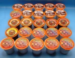 25 Decaf K-cup Pods Maud's Crazy Cups Double Donut Coffee Pumpkin Spice Hazelnut. Fixed Price $19.98.