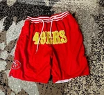 San Francisco 49ERS Just Don Nfl Red Pockets Shorts Size Large.. Fixed Price $69.99.