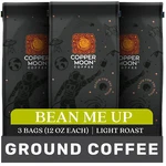 Copper Moon Coffee, Bean Me Up, Light Roast, Ground, 3 X 12 Oz. Fixed Price $36.99.
