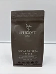 Lifeboost Medium Roast Swiss Water Decaf Coffee (ground) 12 Oz Ex 07/29/2027. Fixed Price $25.00.