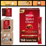 Instant Coffee Packets - Light Medium Roast House Blend, 144 Count, 8 Boxes. Fixed Price $89.99.