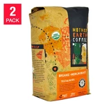 Mother Earth Organic Medium Roast Whole Bean Coffee Lb, 2-PACK. Fixed Price $49.50.