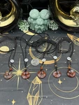 Hq Fire Quartz Red Hematoid Donut Adjustable Cord Necklace You Choose Free Ship. Fixed Price $28.49.