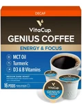 Vitacup Decaf Genius Keto Coffee Pods With Mct Oil Turmeric And B Vitamins 16. Fixed Price $39.57.